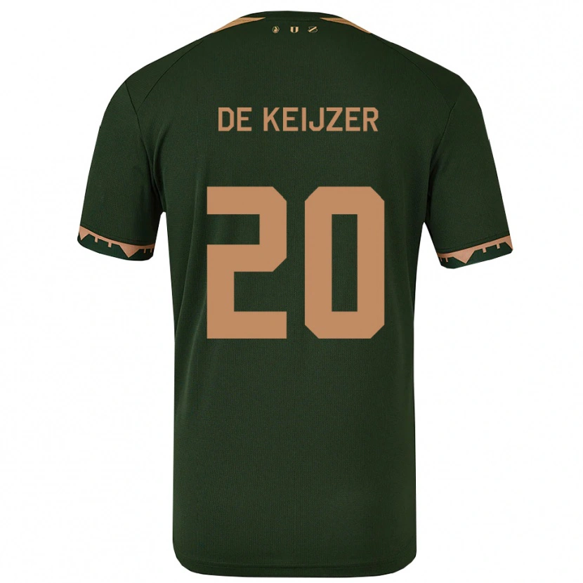 Danxen Kinder Lotje De Keijzer #20 Grün Gold Auswärtstrikot Trikot 2025/26 T-Shirt Österreich