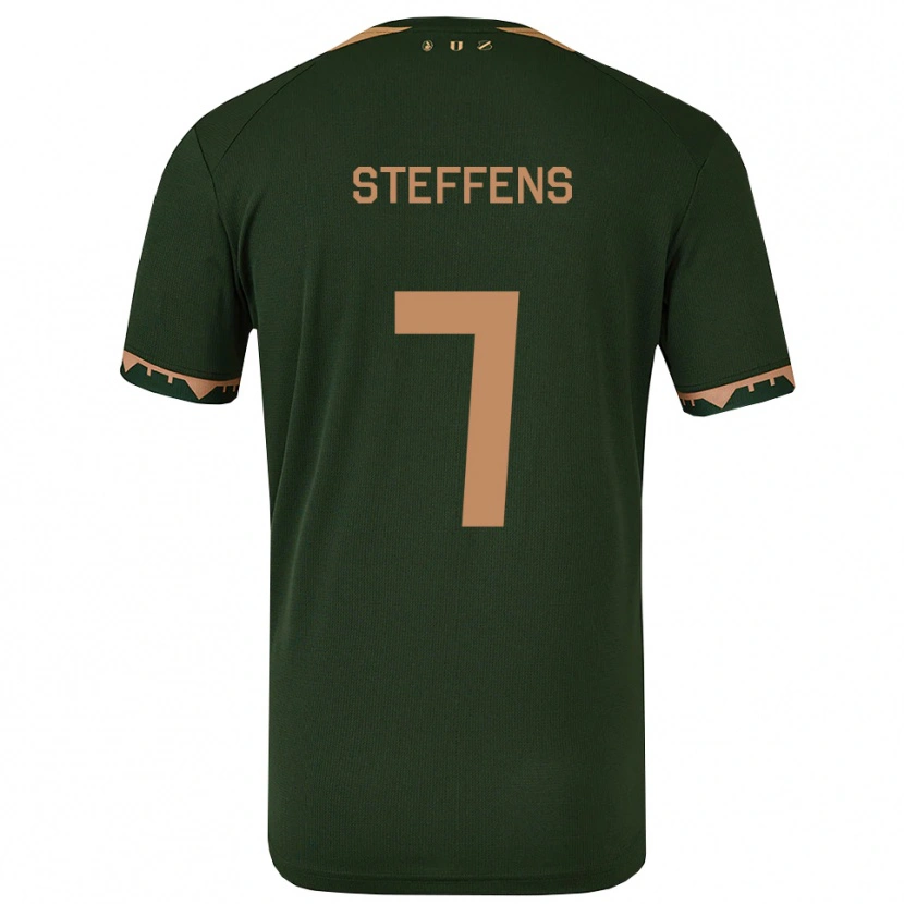 Danxen Kinder Servahterio Steffens #7 Grün Gold Auswärtstrikot Trikot 2025/26 T-Shirt Österreich