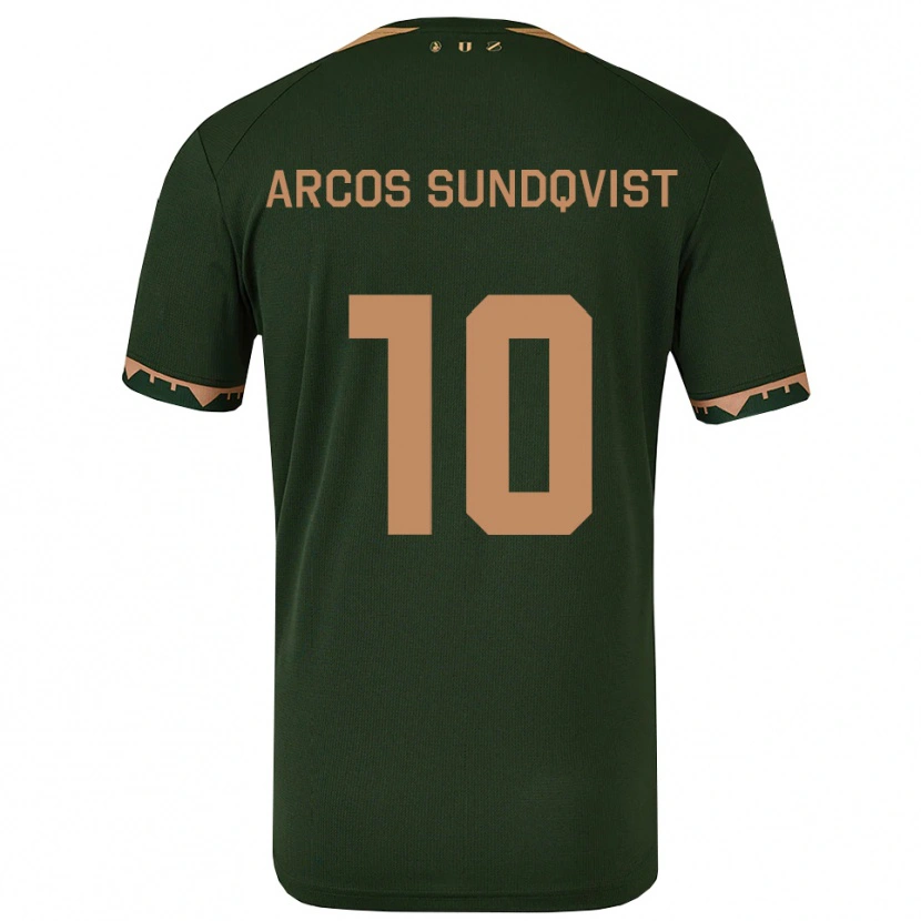 Danxen Kinder Gustav Arcos Sundqvist #10 Grün Gold Auswärtstrikot Trikot 2025/26 T-Shirt Österreich