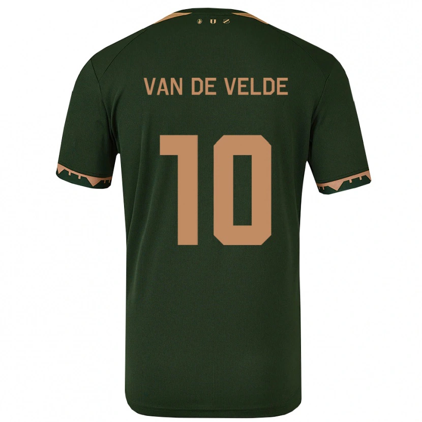 Danxen Kinder Senne Van De Velde #10 Grün Gold Auswärtstrikot Trikot 2025/26 T-Shirt Österreich