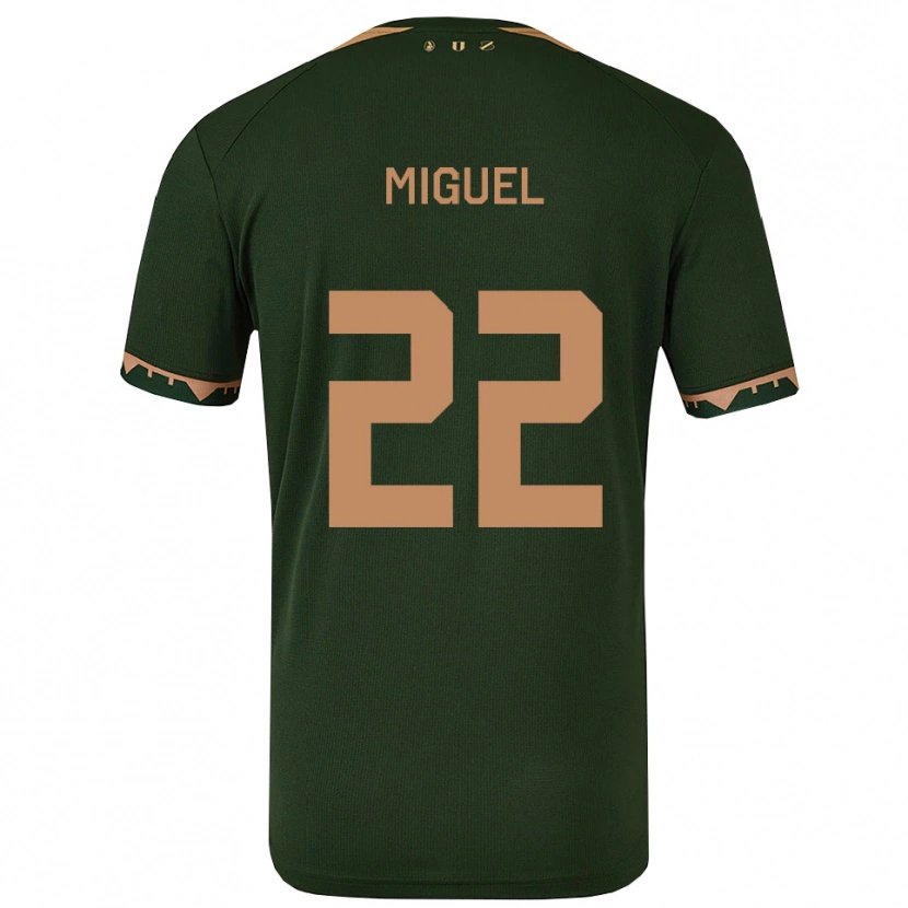 Danxen Kinder Miguel Rodríguez #22 Grün Gold Auswärtstrikot Trikot 2025/26 T-Shirt Österreich