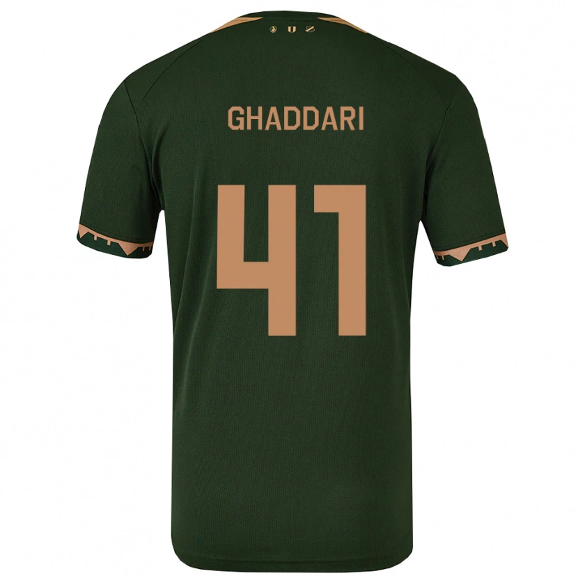 Danxen Kinder Massien Ghaddari #41 Grün Gold Auswärtstrikot Trikot 2025/26 T-Shirt Österreich