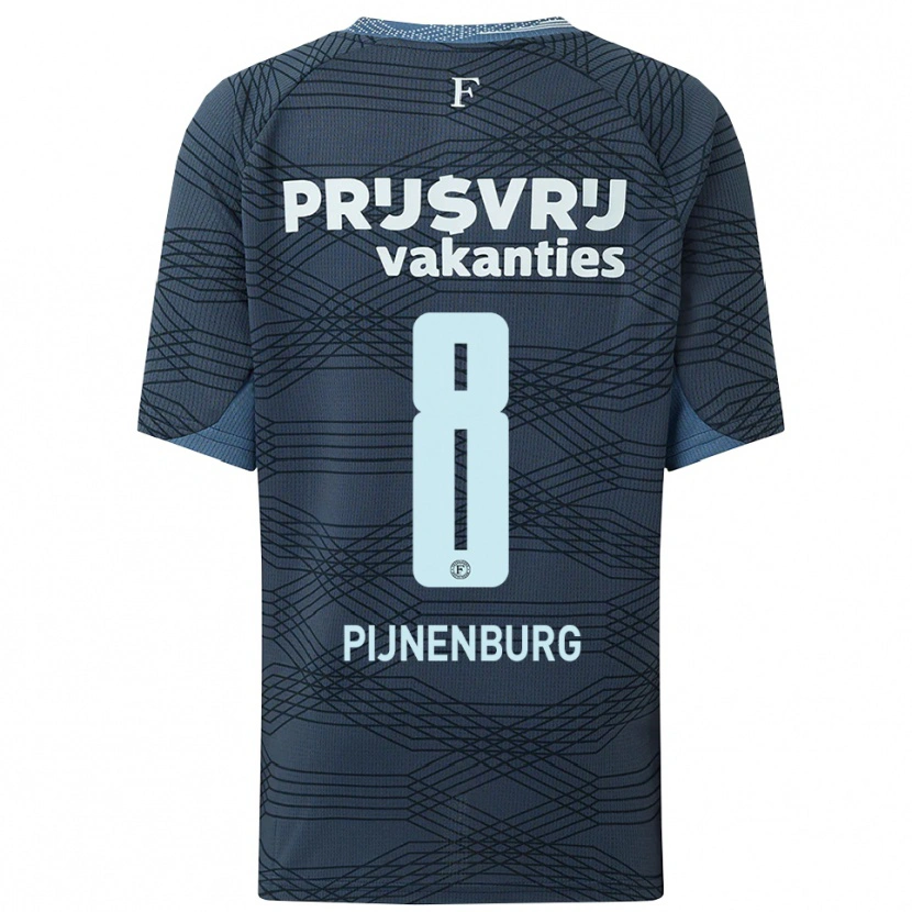 Danxen Kinder Emma Pijnenburg #8 Schwarz Grau Auswärtstrikot Trikot 2025/26 T-Shirt Österreich