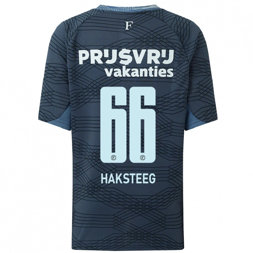 Danxen Kinder Tim Haksteeg #66 Schwarz Grau Auswärtstrikot Trikot 2025/26 T-Shirt Österreich