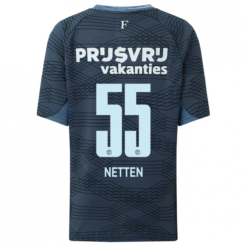 Danxen Kinder Luc Netten #55 Schwarz Grau Auswärtstrikot Trikot 2025/26 T-Shirt Österreich