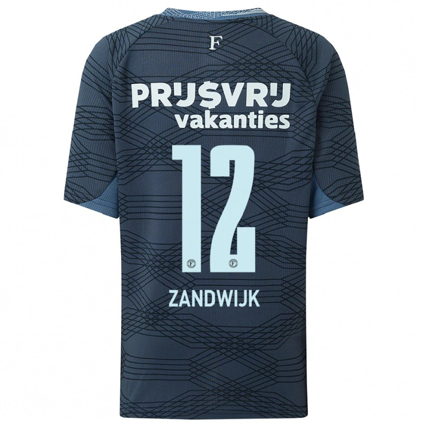 Danxen Kinder Tim Zandwijk #12 Schwarz Grau Auswärtstrikot Trikot 2025/26 T-Shirt Österreich