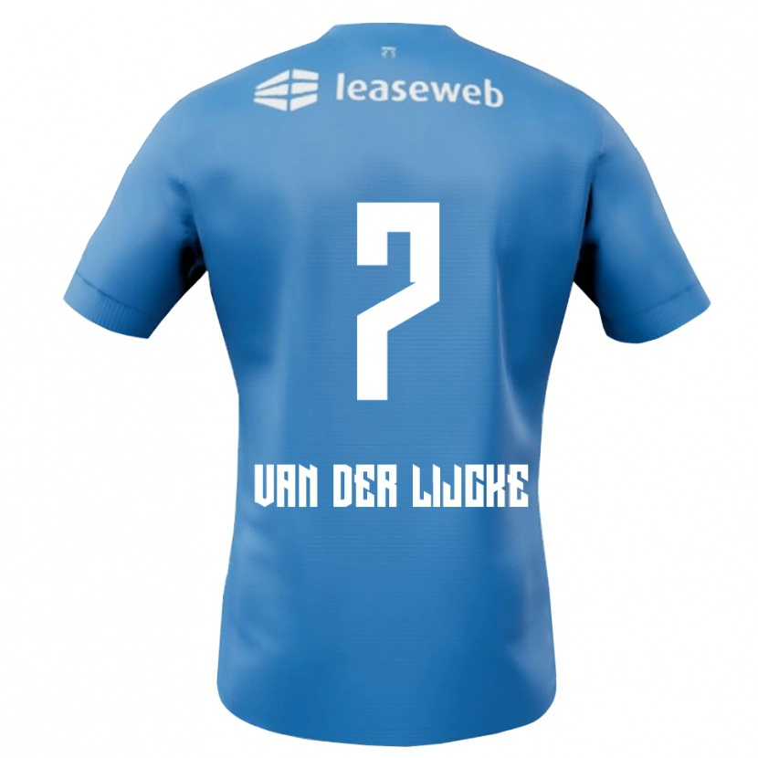 Danxen Kinder Donny Van Der Lijcke #7 Blau Weiß Auswärtstrikot Trikot 2025/26 T-Shirt Österreich