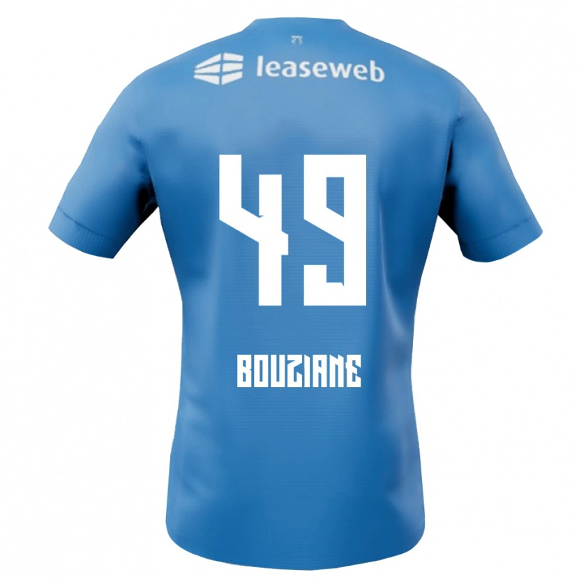 Danxen Kinder Wassim Bouziane #49 Blau Weiß Auswärtstrikot Trikot 2025/26 T-Shirt Österreich