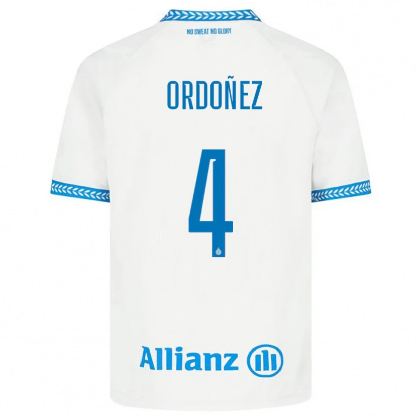 Danxen Kinder Joel Ordóñez #4 Blau Weiß Auswärtstrikot Trikot 2025/26 T-Shirt Österreich