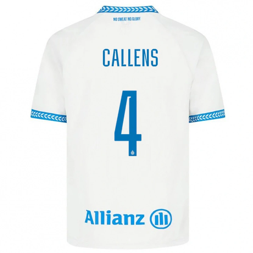 Danxen Kinder Emiel Callens #4 Blau Weiß Auswärtstrikot Trikot 2025/26 T-Shirt Österreich