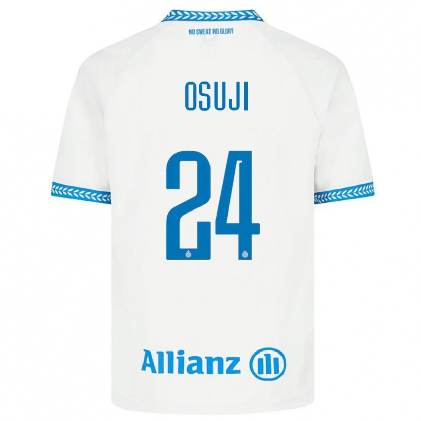 Danxen Kinder Vince Osuji #24 Blau Weiß Auswärtstrikot Trikot 2025/26 T-Shirt Österreich
