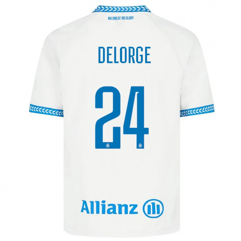 Danxen Kinder Lucas Delorge #24 Blau Weiß Auswärtstrikot Trikot 2025/26 T-Shirt Österreich