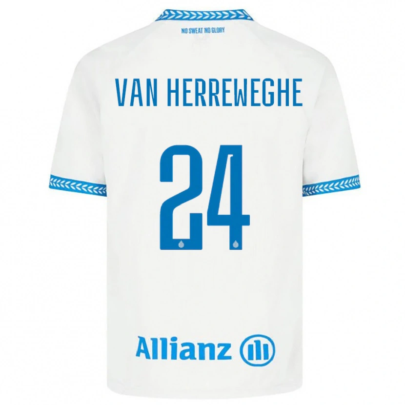 Danxen Kinder Febe Van Herreweghe #24 Blau Weiß Auswärtstrikot Trikot 2025/26 T-Shirt Österreich