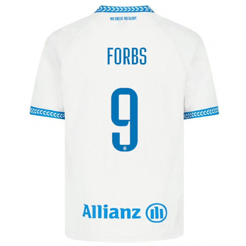 Danxen Kinder Carlos Forbs #9 Blau Weiß Auswärtstrikot Trikot 2025/26 T-Shirt Österreich