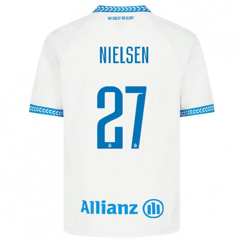 Danxen Kinder Casper Nielsen #27 Blau Weiß Auswärtstrikot Trikot 2025/26 T-Shirt Österreich