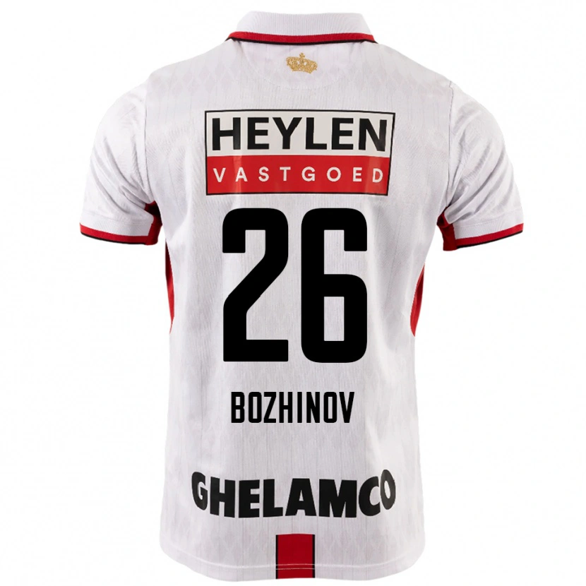 Danxen Kinder Rosen Bozhinov #26 Weiß Rot Auswärtstrikot Trikot 2025/26 T-Shirt Österreich