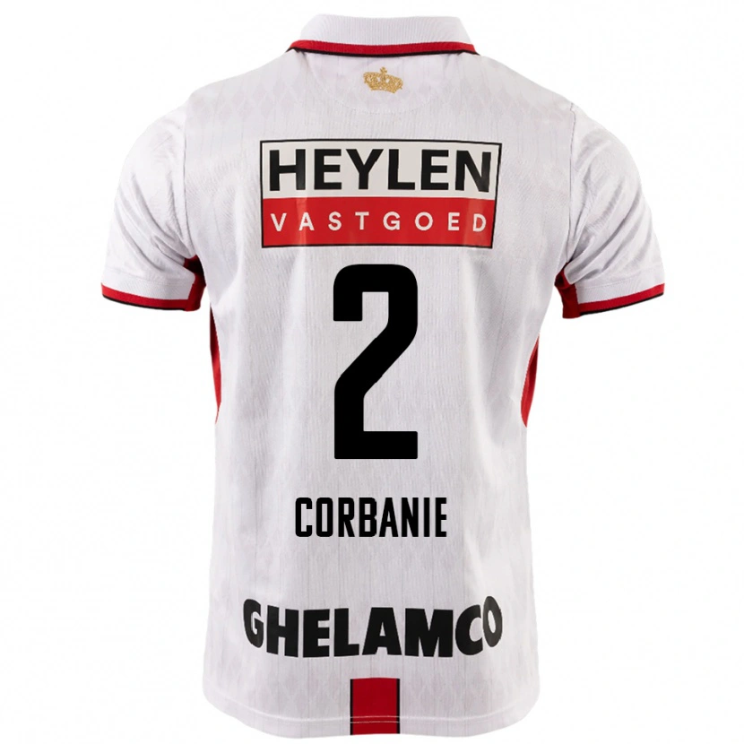 Danxen Kinder Kobe Corbanie #2 Weiß Rot Auswärtstrikot Trikot 2025/26 T-Shirt Österreich