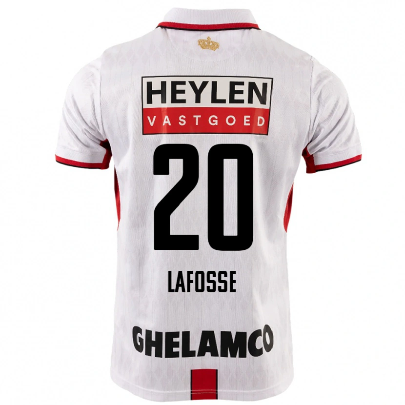 Danxen Kinder Jarne Lafosse #20 Weiß Rot Auswärtstrikot Trikot 2025/26 T-Shirt Österreich
