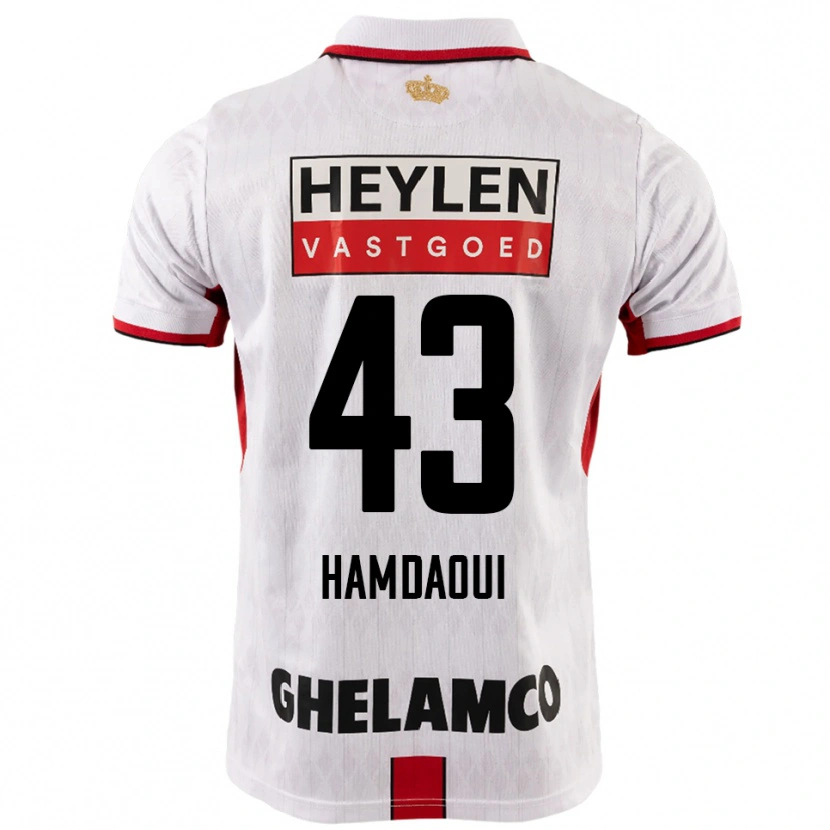 Danxen Kinder Youssef Hamdaoui #43 Weiß Rot Auswärtstrikot Trikot 2025/26 T-Shirt Österreich