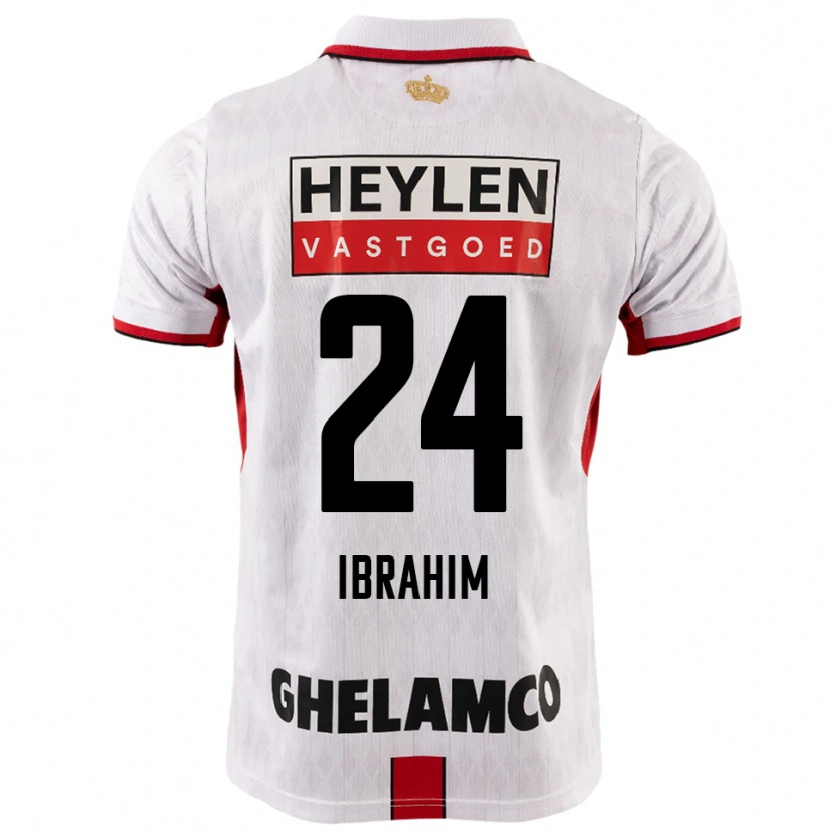 Danxen Kinder Aaron Ibrahim #24 Weiß Rot Auswärtstrikot Trikot 2025/26 T-Shirt Österreich