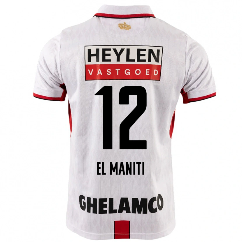 Danxen Kinder Naoufal El Maniti #12 Weiß Rot Auswärtstrikot Trikot 2025/26 T-Shirt Österreich