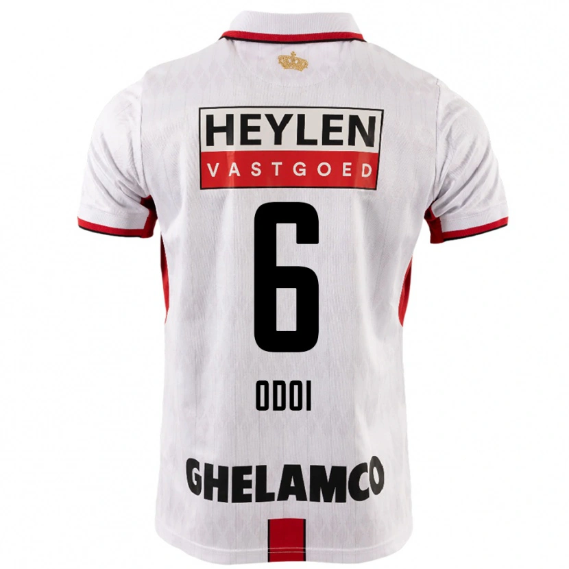 Danxen Kinder Denis Odoi #6 Weiß Rot Auswärtstrikot Trikot 2025/26 T-Shirt Österreich