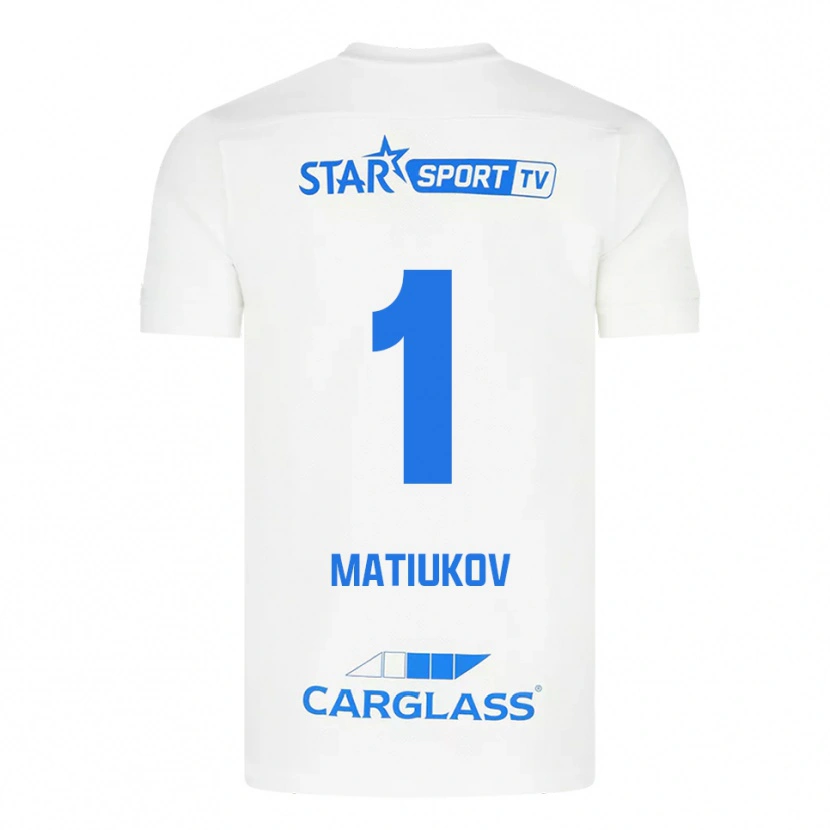 Danxen Kinder Platon Matiukov #1 Weiß Blau Auswärtstrikot Trikot 2025/26 T-Shirt Österreich