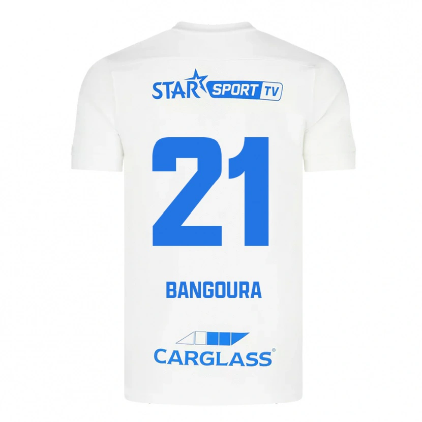 Danxen Kinder Ibrahima Sory Bangoura #21 Weiß Blau Auswärtstrikot Trikot 2025/26 T-Shirt Österreich