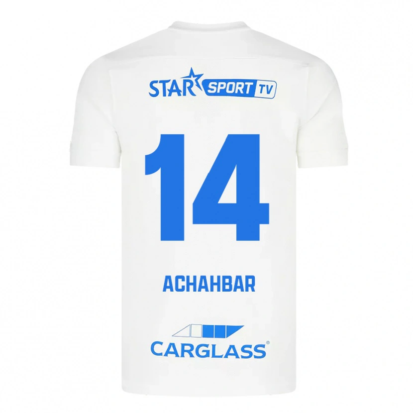 Danxen Kinder Kiyan Achahbar #14 Weiß Blau Auswärtstrikot Trikot 2025/26 T-Shirt Österreich