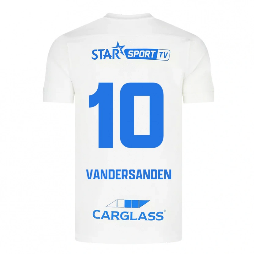 Danxen Kinder Sien Vandersanden #10 Weiß Blau Auswärtstrikot Trikot 2025/26 T-Shirt Österreich