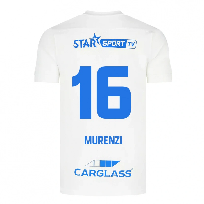 Danxen Kinder Aaron Murenzi #16 Weiß Blau Auswärtstrikot Trikot 2025/26 T-Shirt Österreich