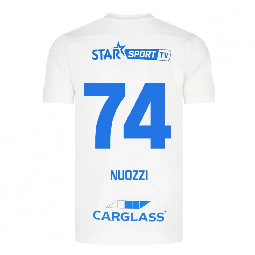 Danxen Kinder Cédric Nuozzi #74 Weiß Blau Auswärtstrikot Trikot 2025/26 T-Shirt Österreich