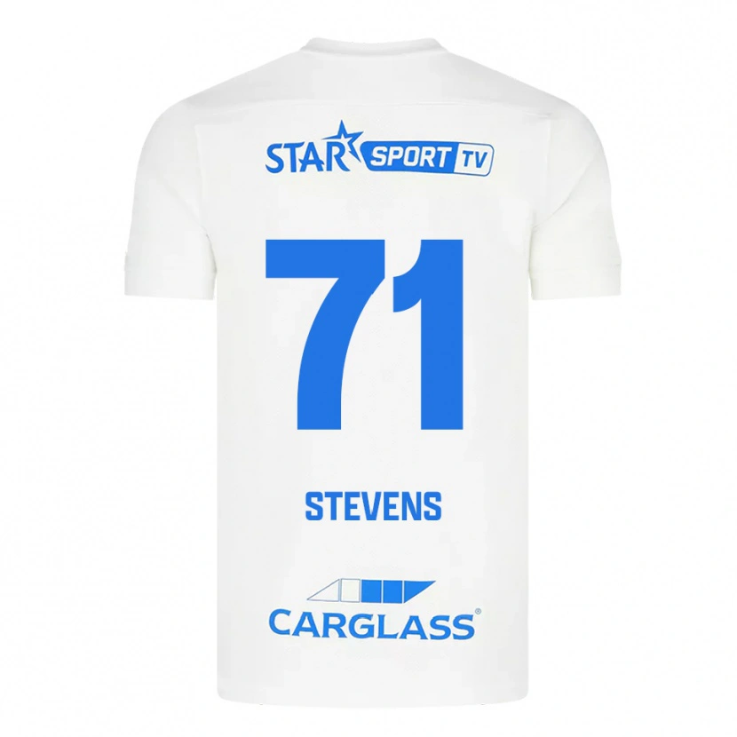 Danxen Kinder Brent Stevens #71 Weiß Blau Auswärtstrikot Trikot 2025/26 T-Shirt Österreich