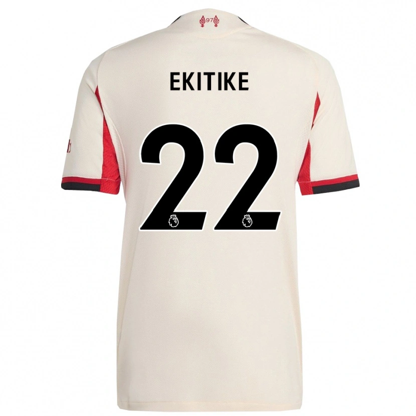 Danxen Kinder Hugo Ekitiké #22 Weiß Schwarz Auswärtstrikot Trikot 2025/26 T-Shirt Österreich