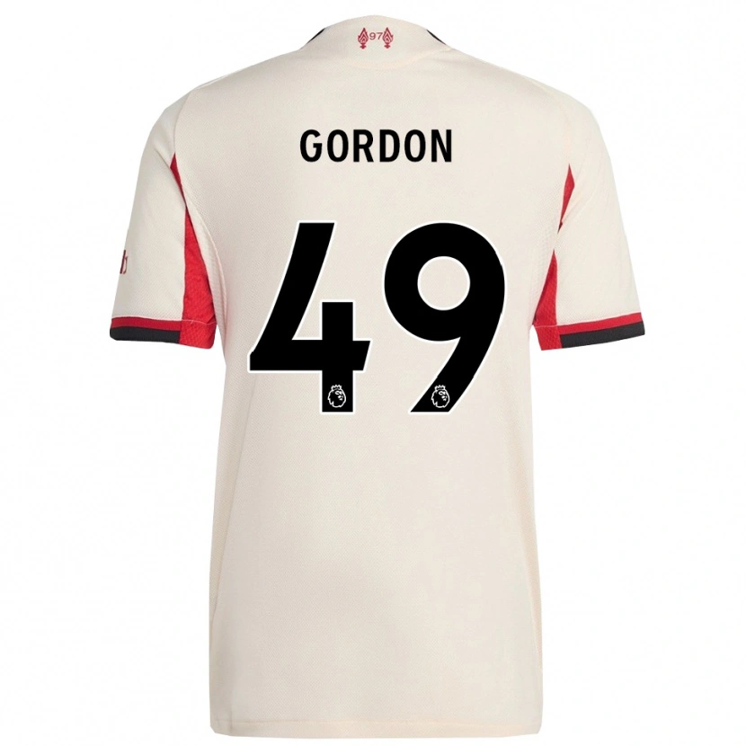 Danxen Kinder Kaide Gordon #49 Weiß Schwarz Auswärtstrikot Trikot 2025/26 T-Shirt Österreich