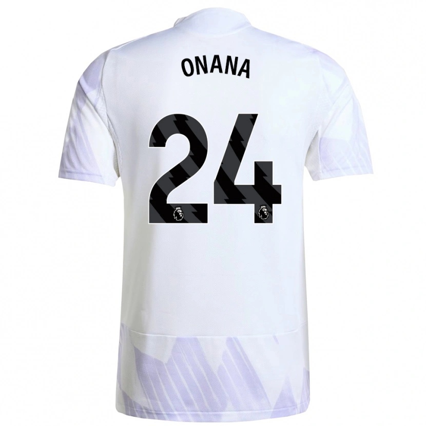 Danxen Kinder André Onana #24 Weiß Lila Lila Auswärtstrikot Trikot 2025/26 T-Shirt Österreich