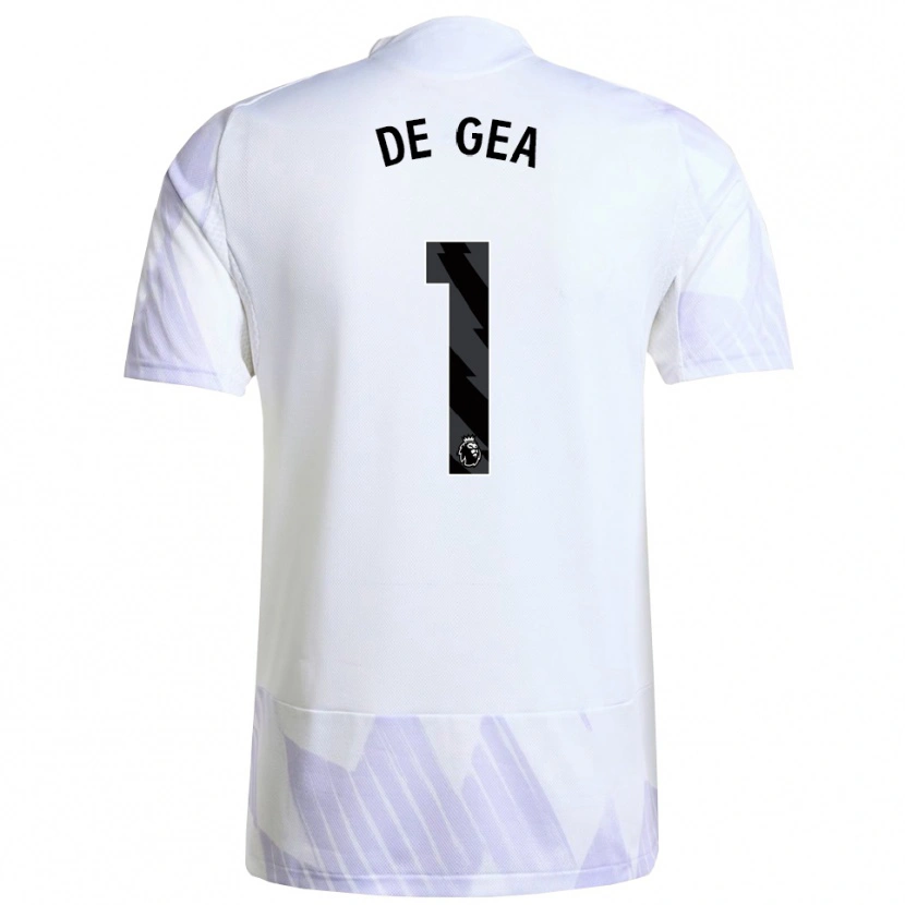 Danxen Kinder David De Gea #1 Weiß Lila Lila Auswärtstrikot Trikot 2025/26 T-Shirt Österreich