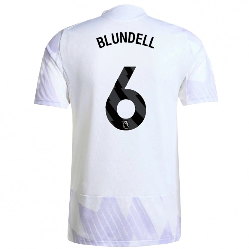 Danxen Kinder Hannah Blundell #6 Weiß Lila Lila Auswärtstrikot Trikot 2025/26 T-Shirt Österreich