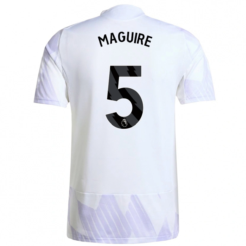 Danxen Kinder Harry Maguire #5 Weiß Lila Lila Auswärtstrikot Trikot 2025/26 T-Shirt Österreich