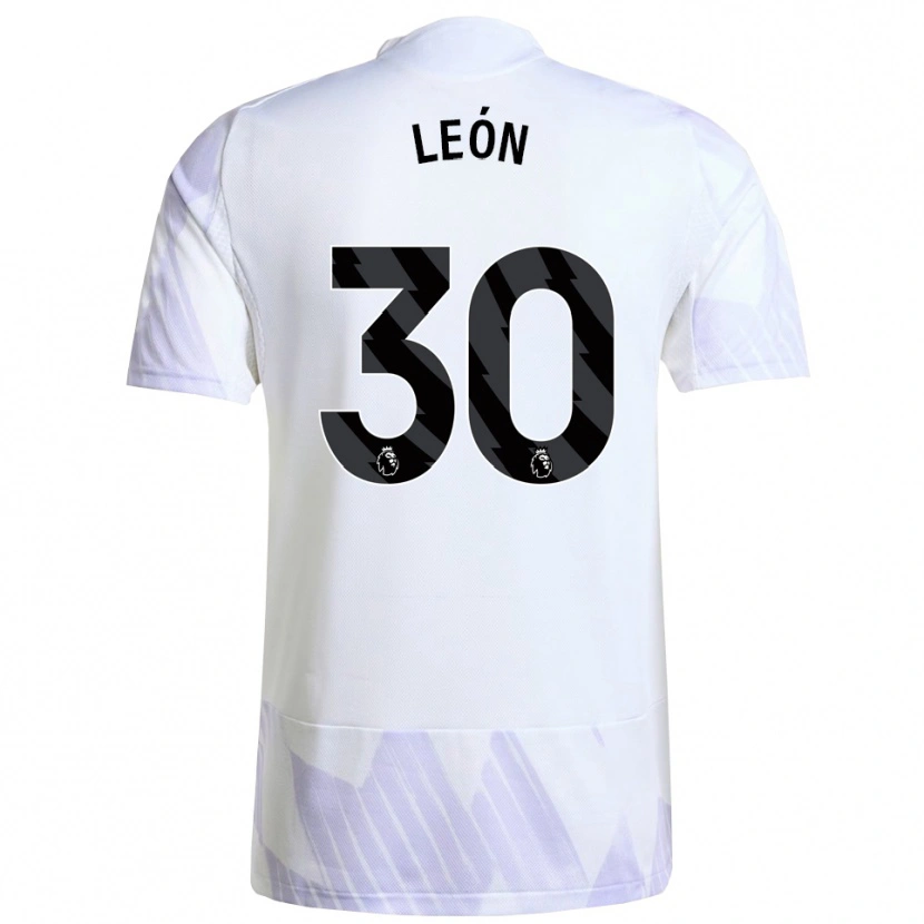 Danxen Kinder Diego León #30 Weiß Lila Lila Auswärtstrikot Trikot 2025/26 T-Shirt Österreich
