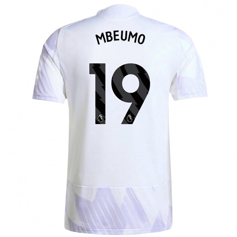 Danxen Kinder Bryan Mbeumo #19 Weiß Lila Lila Auswärtstrikot Trikot 2025/26 T-Shirt Österreich