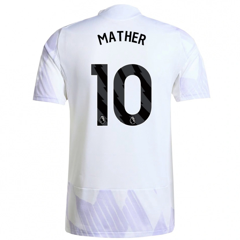 Danxen Kinder Sam Mather #10 Weiß Lila Lila Auswärtstrikot Trikot 2025/26 T-Shirt Österreich