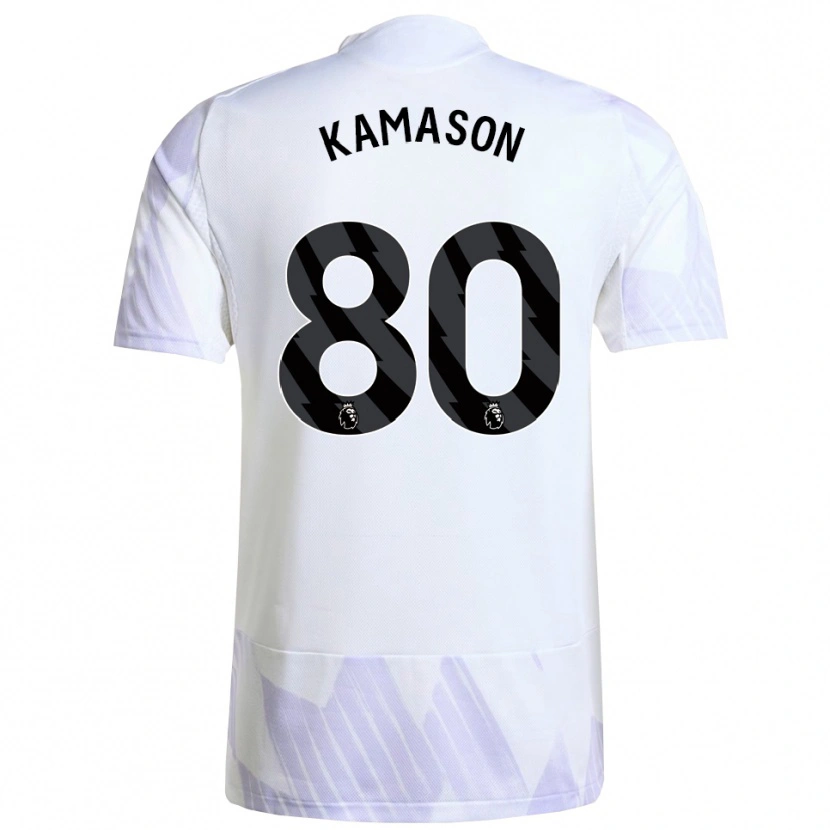 Danxen Kinder Jaydan Kamason #80 Weiß Lila Lila Auswärtstrikot Trikot 2025/26 T-Shirt Österreich