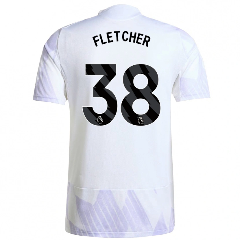 Danxen Kinder Jack Fletcher #38 Weiß Lila Lila Auswärtstrikot Trikot 2025/26 T-Shirt Österreich