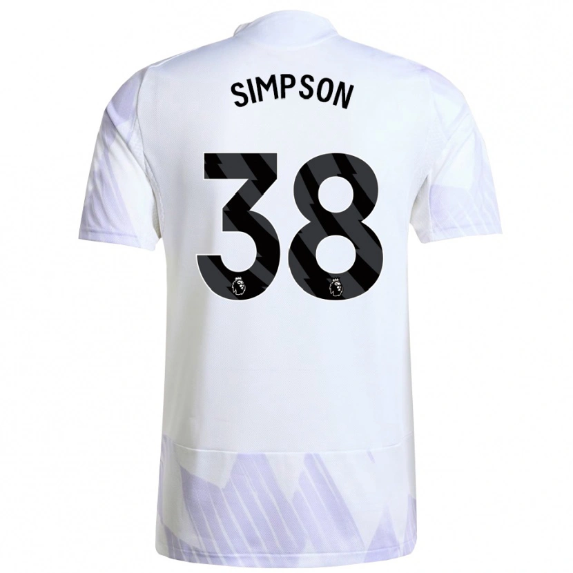 Danxen Kinder Jessica Simpson #38 Weiß Lila Lila Auswärtstrikot Trikot 2025/26 T-Shirt Österreich