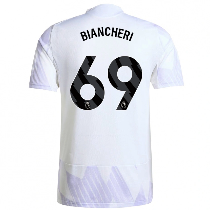 Danxen Kinder Gabriele Biancheri #69 Weiß Lila Lila Auswärtstrikot Trikot 2025/26 T-Shirt Österreich