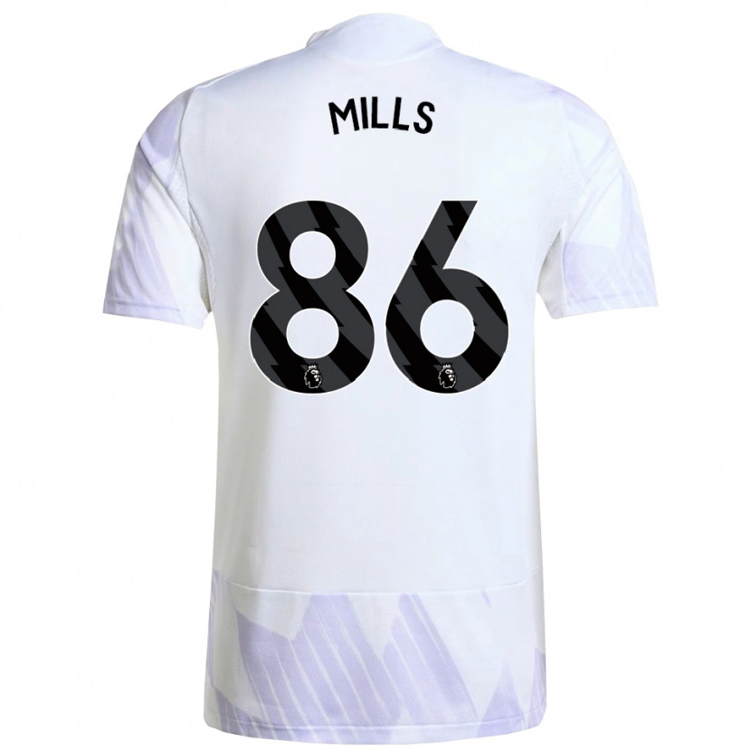Danxen Kinder Albert Mills #86 Weiß Lila Lila Auswärtstrikot Trikot 2025/26 T-Shirt Österreich