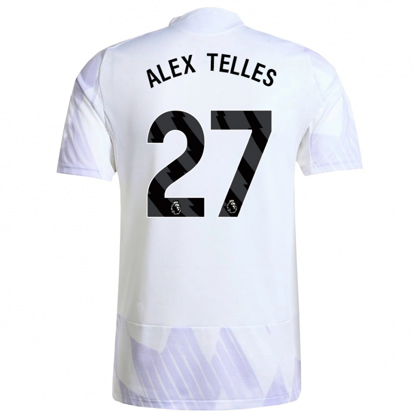 Danxen Kinder Alex Nicolao Telles #27 Weiß Lila Lila Auswärtstrikot Trikot 2025/26 T-Shirt Österreich