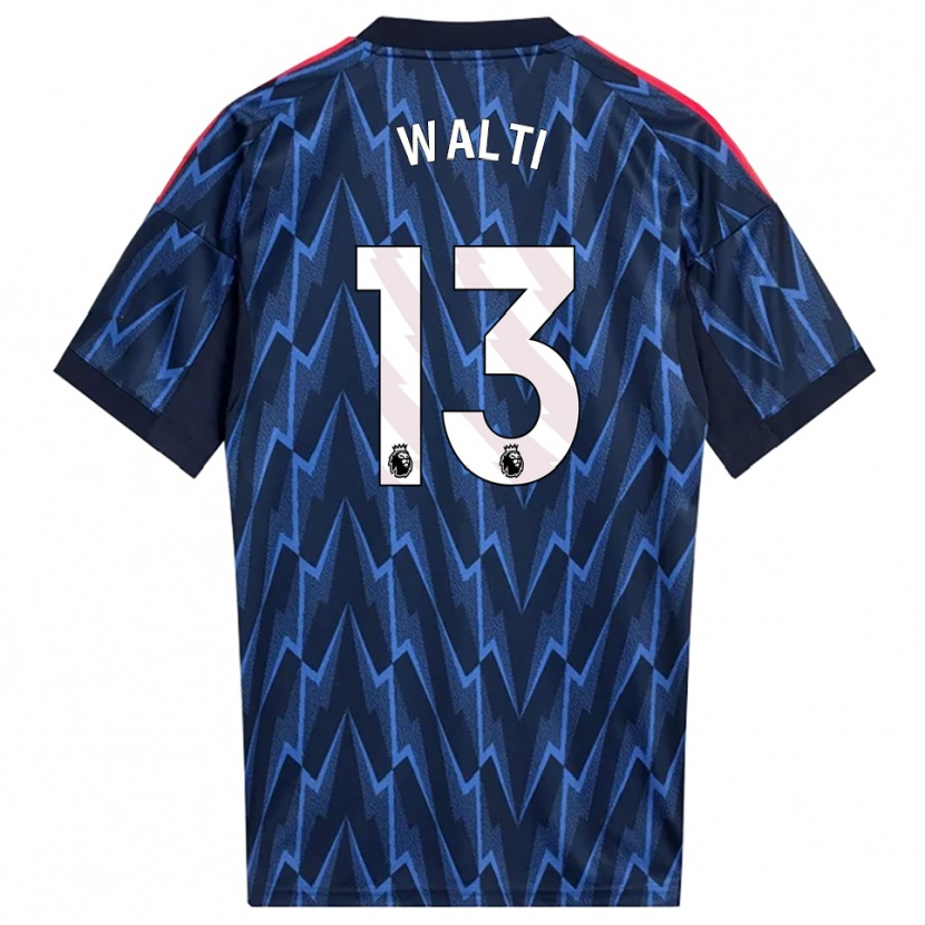 Danxen Kinder Lia Walti #13 Marine Rot Auswärtstrikot Trikot 2025/26 T-Shirt Österreich