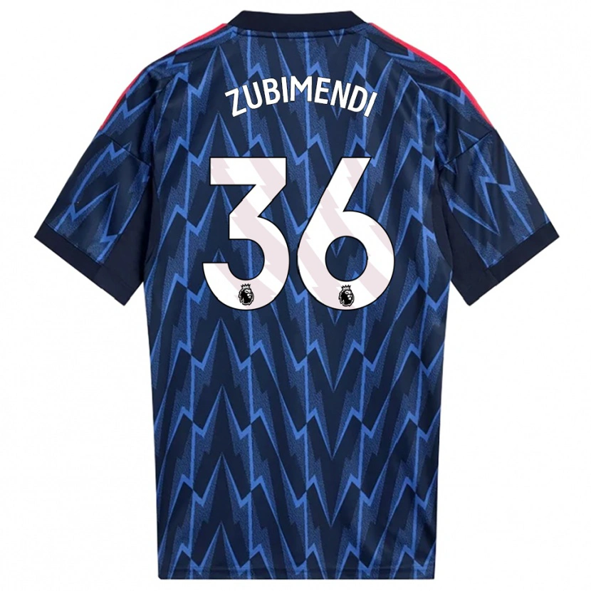 Danxen Kinder Martín Zubimendi #36 Marine Rot Auswärtstrikot Trikot 2025/26 T-Shirt Österreich